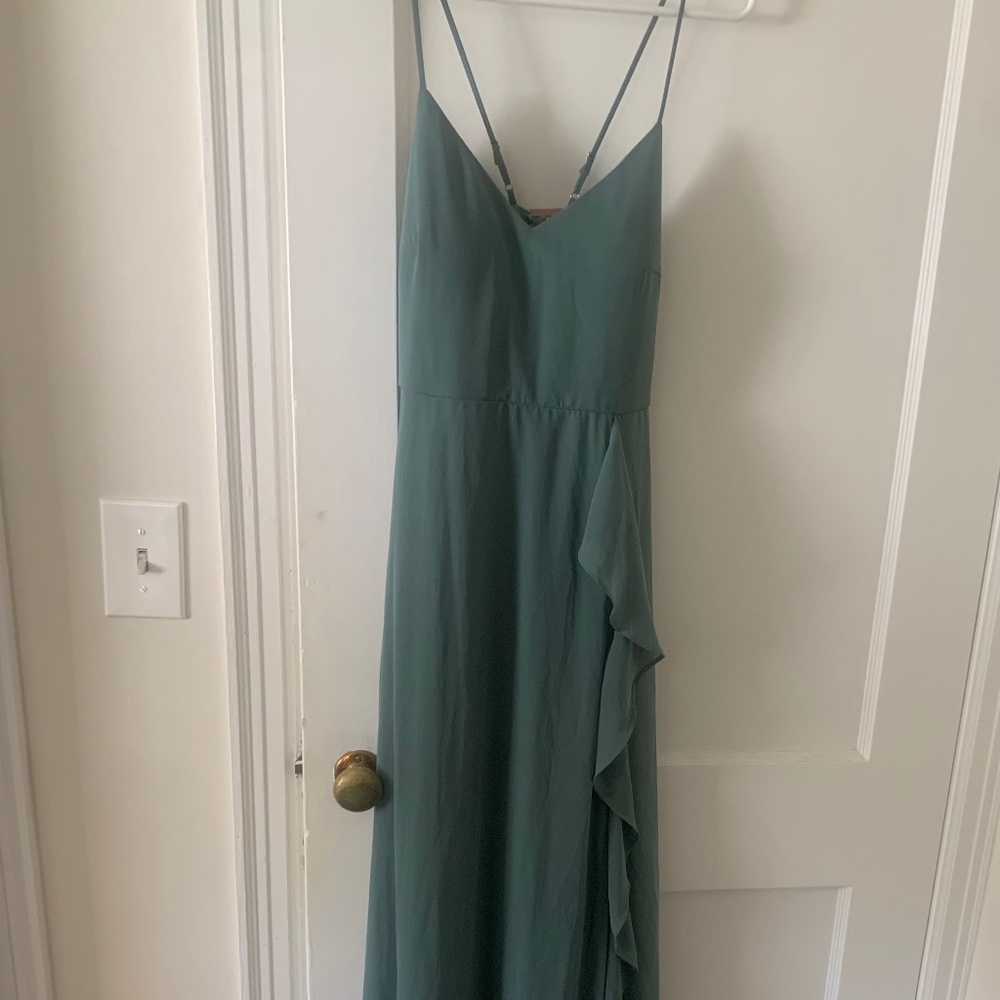 Birdy grey sea glass bridesmaid dress-theresa